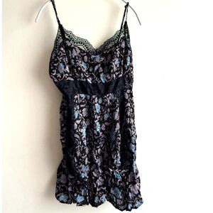 Free People Intimately Yours Black/Blue/Purple camisole (M/L)